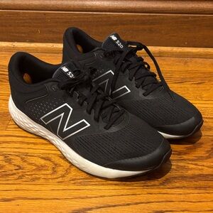 New Balance Men's Black and White Athletic Shoes